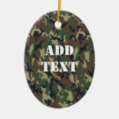 Woodland Camouflage Military Pattern Keramisch Ornament (Voorkant)