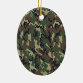 Woodland Camouflage Military Pattern Keramisch Ornament (Achterkant)
