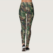 Woodland Camouflage Military Pattern Leggings (Achterkant)