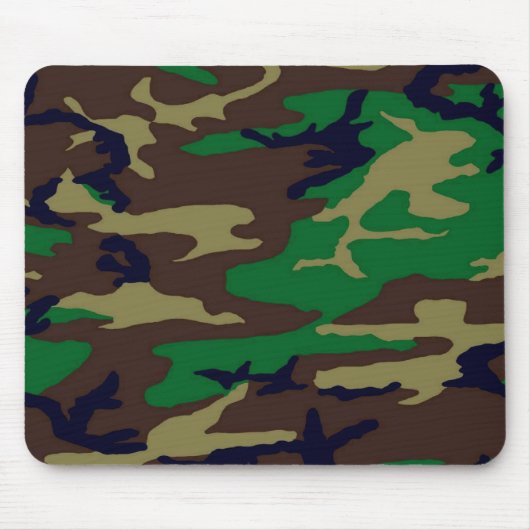 Woodland Camouflage Mousepad Muismat (Voorkant)