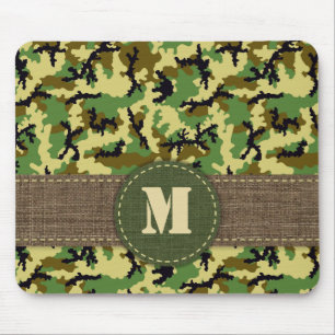 Woodland camouflage muismat