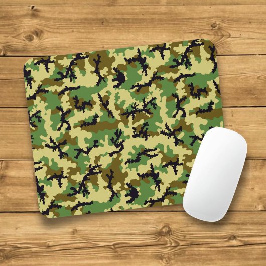 Woodland camouflage muismat