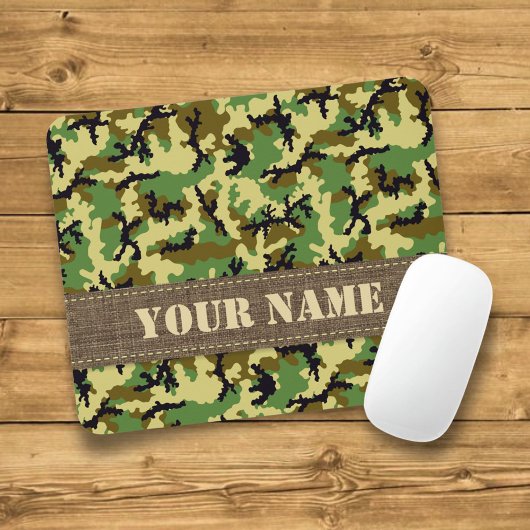 Woodland camouflage muismat