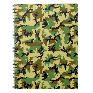 Woodland camouflage notitieboek