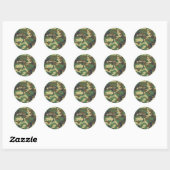 Woodland Camouflage ontwerp Ronde Sticker (Vel)