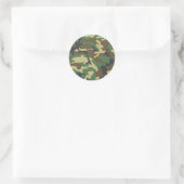 Woodland Camouflage ontwerp Ronde Sticker (Tas)