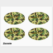 Woodland camouflage ovale sticker (Vel)
