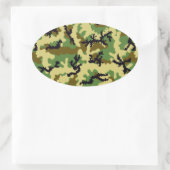 Woodland camouflage ovale sticker (Tas)
