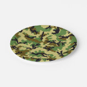Woodland camouflage papieren bordje (Gekanteld)