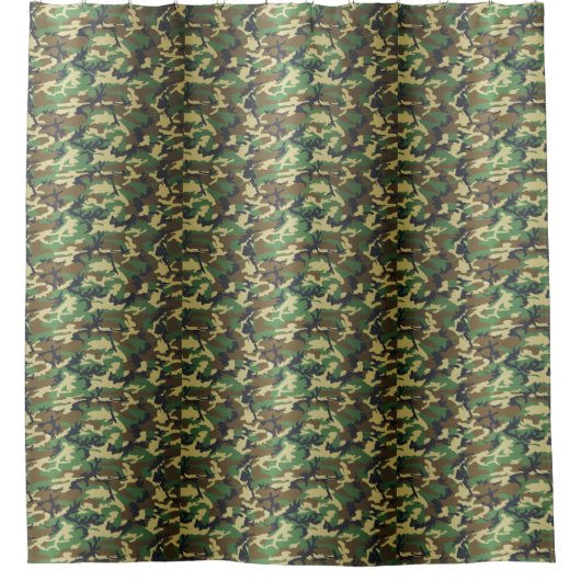 Woodland Camouflage Pattern Douchegordijn (Voorkant)