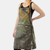 Woodland Camouflage Pattern Oranje Deer Antlers Schort (Insitu)