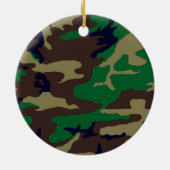 Woodland Camouflage Porcelain Circle Ornament (Achterkant)