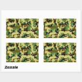 Woodland camouflage rechthoekige sticker (Vel)