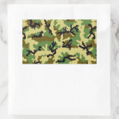 Woodland camouflage rechthoekige sticker (Tas)
