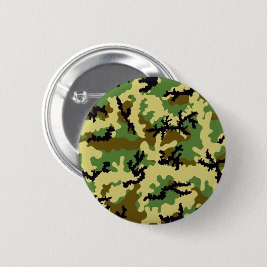 Woodland camouflage ronde button 5,7 cm (Voorkant /achterkant)