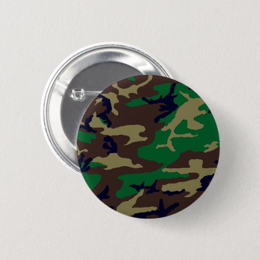 Woodland Camouflage Ronde Button 5,7 Cm (Voorkant /achterkant)