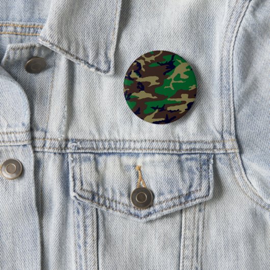 Woodland Camouflage Ronde Button 5,7 Cm (In situ)