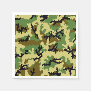 Woodland camouflage servetten
