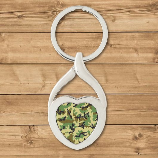 Woodland camouflage sleutelhanger