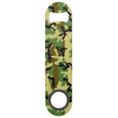 Woodland camouflage speed flessenopener (Achterkant)