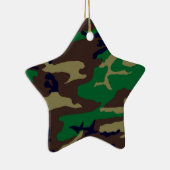 Woodland Camouflage Star Keramisch Ornament (Rechts)