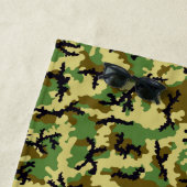 Woodland Camouflage Strandlaken (In situ)