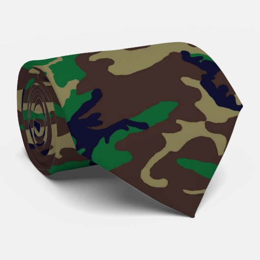 Woodland Camouflage Stropdas (Opgerold)