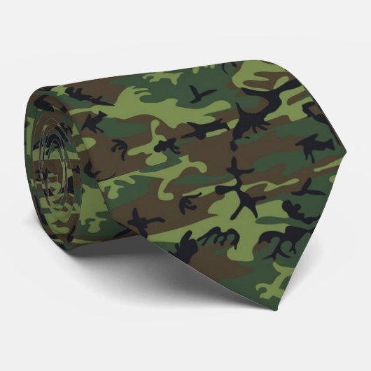 Woodland Camouflage Stropdas (Opgerold)
