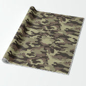 Woodland Camouflage Stylish Pattern Cadeaupapier (Uitgerold)