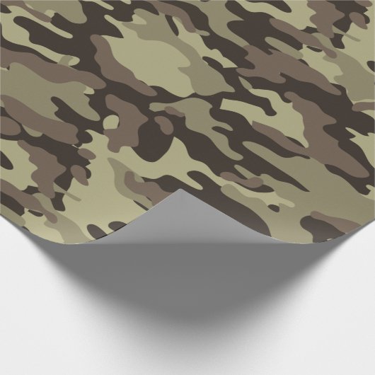 Woodland Camouflage Stylish Pattern Cadeaupapier (Hoek)