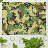 Woodland camouflage theedoek (Gevouwen)