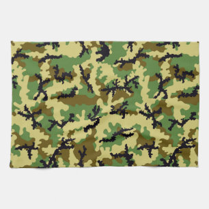 Woodland camouflage theedoek