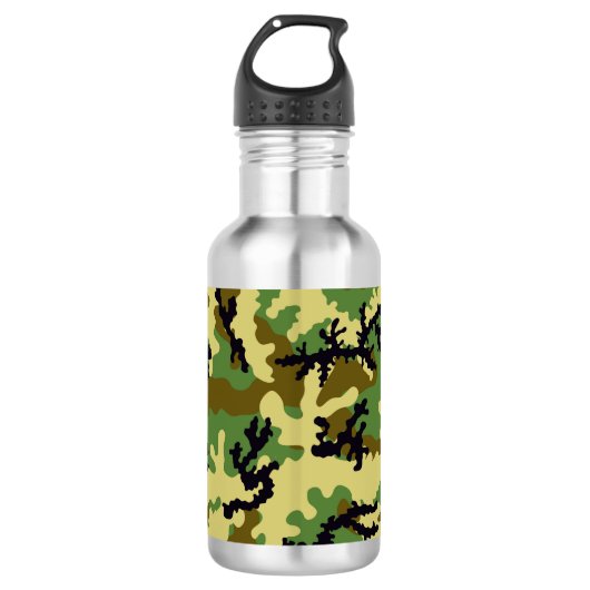Woodland camouflage waterfles (Voorkant)
