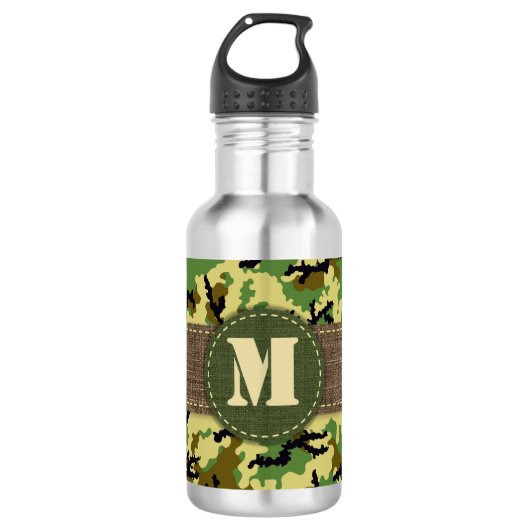 Woodland Camouflage Waterfles (Voorkant)