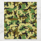 Woodland camouflage wijn etiket (Enkel label)