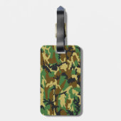 Woodland Camouflagepatroon Bagagelabel (Achterkant verticaal)