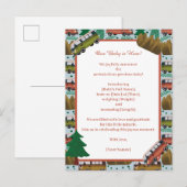 Woodland Camper Baby Jongen Aankondigingskaart (Voorkant / Achterkant)