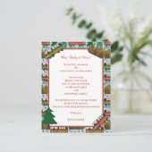 Woodland Camper Baby Jongen Aankondigingskaart (Staand voorkant)