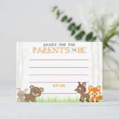 Woodland Camper Baby shower advies Kaarten (Staand voorkant)