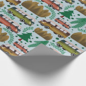 Woodland Camper Blue Cadeaupapier (Hoek)