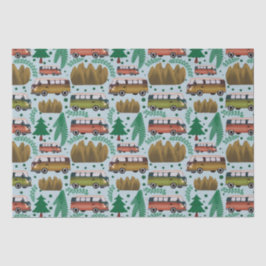 Woodland Camper Blue Tissuepapier