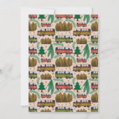 Woodland Camper Meisje Baby shower Op Afstand Kaart (Achterkant)