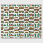 Woodland Camper Pattern Cadeaupapier (Vlak)
