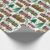Woodland Camper Pattern Cadeaupapier (Hoek)