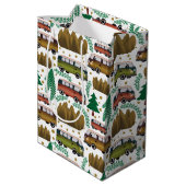 Woodland Camper Pattern Medium Cadeauzakje (Achterkant Gekanteld)
