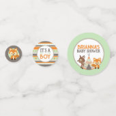Woodland Camper Teepee Fox Baby shower Decoratie Confetti (Voorkanten)