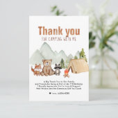 Woodland Campers Camping Verjaardag dank u kaart (Staand voorkant)