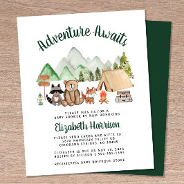 Woodland Camping Baby shower by Mail Invitation