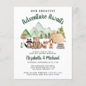 Woodland Camping Couples Baby shower Invitation (Voorkant)