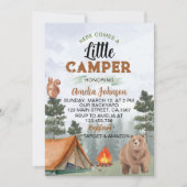 Woodland Camping Mountain Baby shower Kaart (Voorkant)